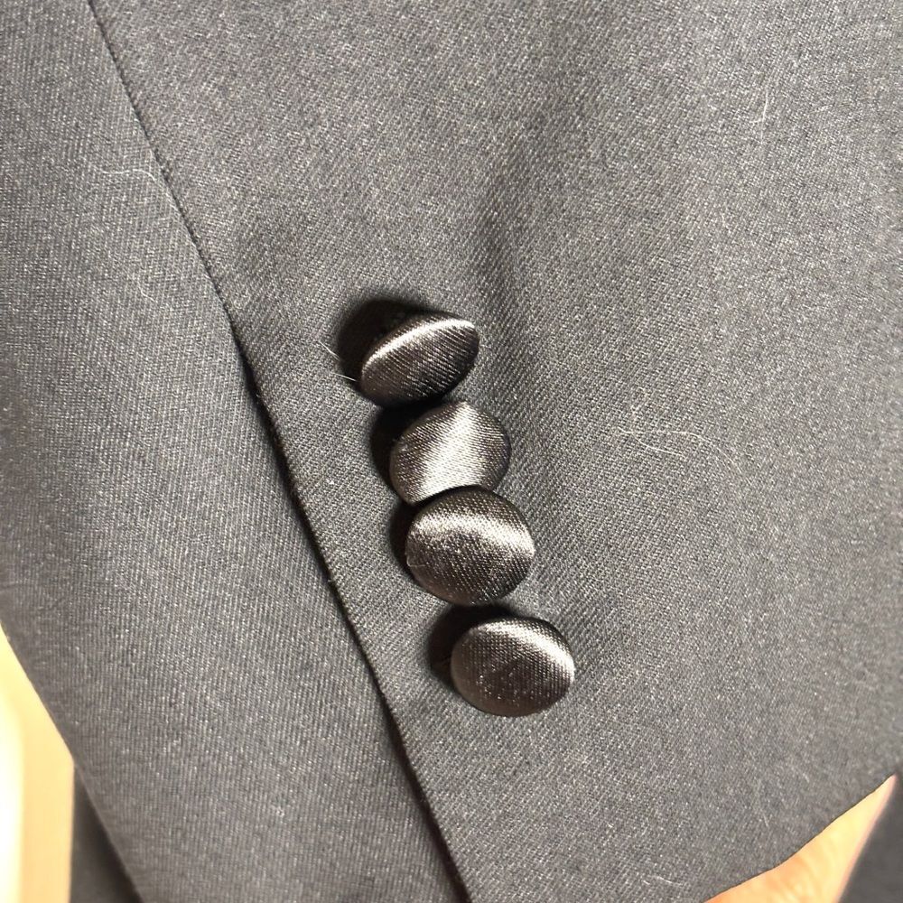 Vintage Saks Fifth Avenue Tuxedo Blazer | Satin Lapel Black Jacket | Old Money H - Picture 5 of 6